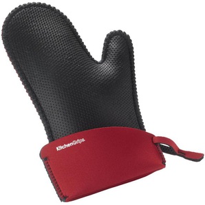 Topfhandschuhe KITCHEN GRIPS Topflappen rot (rot, schwarz) Topflappen Topfhandschuh hitzebeständig, schmutzabweisend, hygienisch und rutschfest