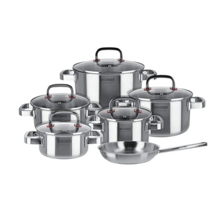 Meisterkoch Topfset FOCUS 6-teilig FOCUS ¦ silber ¦ Edelstahl,Silikon