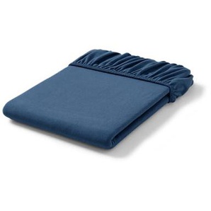 Topper-Spannbettlaken, Doppelgröße, blau
