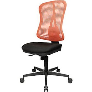 Topstar Bandscheiben-Drehstuhl, Muldensitz, o. Arml., Sitz schwarz, Netz-RL rot HEADPOINT SOMO,HE200