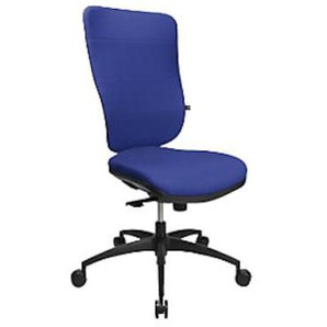 Topstar Bandscheiben-Drehstuhl, Synchronmechanik, Polsterrücken, blau NN400T38