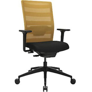 Topstar Bürodrehstuhl AirWork, mit Synchronmechanik, schwarz, ocker. PA20OMP0CX9
