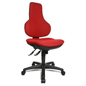 Topstar Bürodrehstuhl ERGO POINT SY, mit höhenverstellbarer Ergo-RL., rot EPO20 BC1