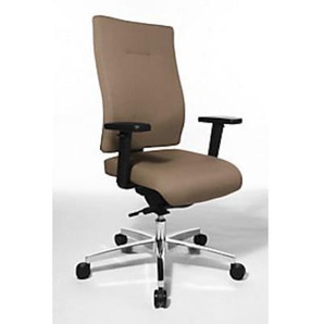 Topstar Bürodrehstuhl PROFI STAR 15, ergonomische Rückenlehne, hellbraun PS49H W57