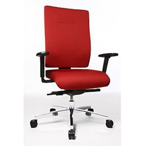 Topstar Bürodrehstuhl PROFI STAR 15, ergonomische Rückenlehne, rot PS49H W51