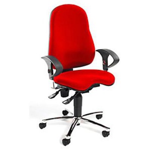 Topstar Bürodrehstuhl SITNESS 10 mit verstellbaren Armlehnen, rot SI59U G21