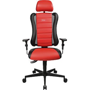 Topstar Bürodrehstuhl SITNESS RS, inkl. Kopfstütze und Armlehnen, schwarz / rot SR10P-DA01X