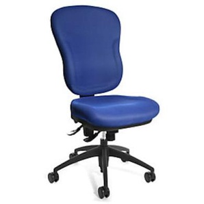 Topstar Bürodrehstuhl WELLPOINT 30 SY, Hochlehner mit Formschaum-Polsterung,blau 8060 BC6
