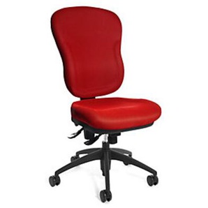Topstar Bürodrehstuhl WELLPOINT 30 SY, Hochlehner mit Formschaum-Polsterung, rot 8060 BC1