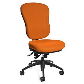 Topstar Bürodrehstul WELLPOINT 30 SY, Hochlehner m. Formschaum-Polsterung,orange 8060 BC4