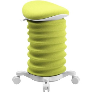 Topstar Bürohocker, Grün, Weiß, Kunststoff, Textil, Uni, Rollen, 37.5x58-70x36 cm, Made in Germany, Arbeitszimmer, Bürostühle, Bürohocker
