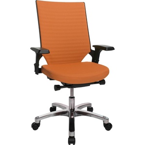 Bürostuhl TOPSTAR Autosyncron 2 Stühle bunt (schwarz, orange) Drehstühle