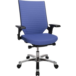Bürostuhl TOPSTAR Autosyncron 2 Stühle schwarz (schwarz, blau) Drehstühle