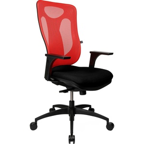 Bürostuhl TOPSTAR Net Pro 100 Stühle schwarz (schwarz, rot) Drehstühle