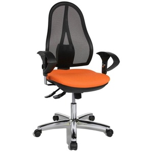 Topstar Bürostuhl Open Point SY Deluxe, OP290U G04 Stoff orange, Gestell chrom