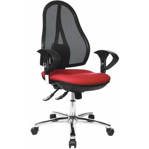 Topstar Bürostuhl Open Point SY Deluxe, OP290U G21 rot, schwarz, chrom Stoff
