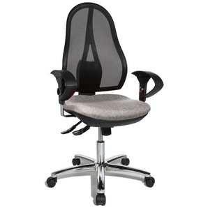 Topstar Bürostuhl Open Point SY Deluxe, OP290U G23 Stoff grau, Gestell chrom