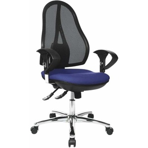 Topstar Bürostuhl Open Point SY Deluxe, OP290U G26 blau, schwarz, chrom Stoff