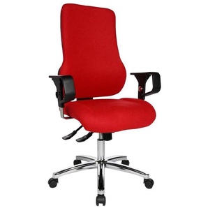 Topstar Bürostuhl Sitness 55, SD69X L51 Stoff rot, Gestell chrom