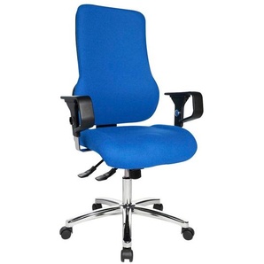 Topstar Bürostuhl Sitness 55, SD69X L56 Stoff blau, Gestell chrom SD69X L50