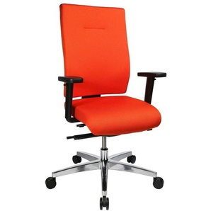 Topstar Bürostuhl Sitness 70, PS79BH W54 Stoff orange, Gestell alu