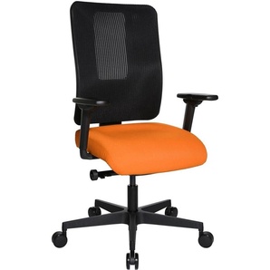 Topstar Bürostuhl Sitness Open X (N) Deluxe mit Schiebesitz, OX30WTW2 T340 orange, schwarz, schwarz Stoff