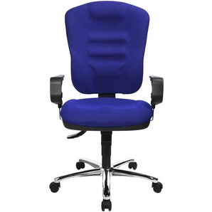 Topstar Bürostuhl Softec Synchro Deluxe, SOFTEC BC6 Stoff blau, Gestell chrom