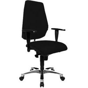 TOPSTAR Bürostuhl Synchronmechanismus Stoff Höhenverstellbare Armlehne Höhenverstellbarer Sitz Schwarz 110 kg Sitness 30 5273631