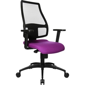 Bürostuhl TOPSTAR Syncro Net Stühle schwarz (schwarz, lila) Drehstühle