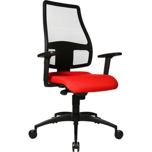 Bürostuhl TOPSTAR Syncro Net Stühle schwarz (schwarz, rot) Drehstühle