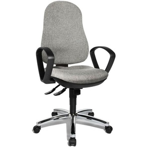 Topstar Bürostuhl Syncro Steel, 8929 G23 Stoff grau, Gestell chrom