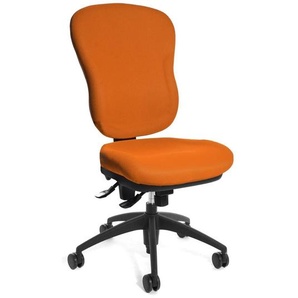 Topstar Bürostuhl Wellpoint 30 SY, 8060 BC4 Stoff orange, Gestell schwarz