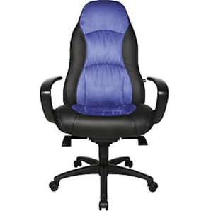 Topstar Drehsessel aus Kunstleder und Mikrofaser, schwarz / blau SPEED CHAIR-SC20F TC