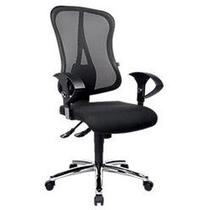 TOPSTAR Head Point SY Deluxe Bürostuhl Synchronmechanismus Netzstoff Höhenverstellbare Armlehne Höhenverstellbarer Sitz Schwarz 110 kg 500 x 1.130 mm 7223940