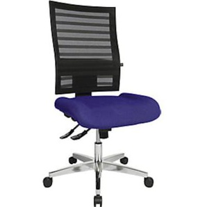 Topstar Operator-Drehstuhl mit Netz-Rückenlehne schwarz, Bezug blau P91 NETZ PI990 NETZ