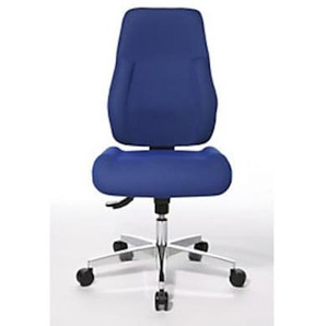 Topstar Operator-Drehstuhl mit Polster-Rückenlehne, Bezug blau P91, PI990 BC6