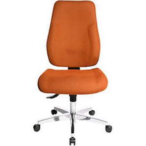 Topstar Operator-Drehstuhl mit Polster-Rückenlehne, Bezug orange P91, PI990 BC4