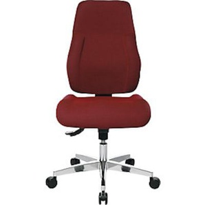 Topstar Operator-Drehstuhl mit Polster-Rückenlehne, Bezug rot P91, PI990 BC1