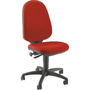 Topstar Standard-Drehstuhl o. Armlehnen, Gestell schwarz, Stoff rot TOP PRO 2 T200 B21