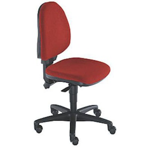 Topstar Standard-Drehstuhl o. Armlehnen, Stoff rot, Gestell schwarz TOP PRO 1 T100 B21