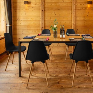 Stuhl »T2020« mit Holzbeinen - naturfarben - Buche -