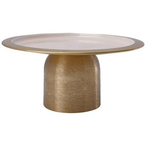 Tortenplatte, Rosa, Gold, Metall, rund, 14 cm, handgemacht, Tischkultur & Servieren, Servierplatten
