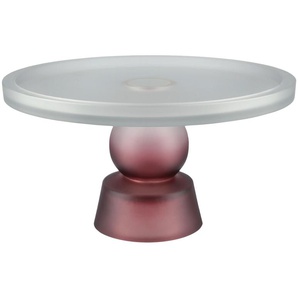 Tortenplatte - rot - Glas - 13 cm - [23.0] | Möbel Kraft