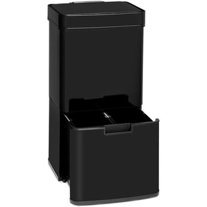 Touchless Black Stainless Steel Müllsammler Sensor 72L 4 Behälter abs / pp / Edelstahl schwarz - Klarstein