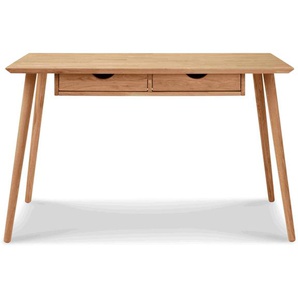 TPT Möbel VERONA Schreibtisch Eiche massiv inkl. 2 Schubladen