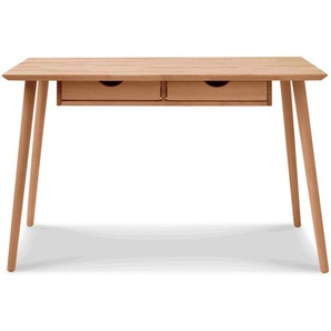 TPT Möbel VERONA Schreibtisch Kernbuche massiv inkl. 2 Schubladen