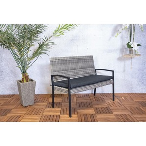 Traditionelle Sitzbank Rousseau aus Rattan