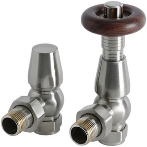 Traditionelle Winkelventile Thermostatisch, in gebürstetem Nickel, als Paar - Regent Hudson Reed