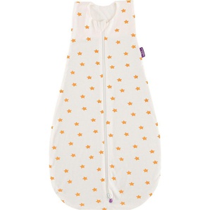 Träumeland Babyschlafsack Sommerschlafsack LIEBMICH Baumwolle, Design weiß mit gelben Sternen (1 tlg)