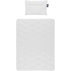 Träumeland Kinderbettset Wolkenbett, Weiß, Textil, Füllung: Polyester, 100 cm, Oeko-Tex® Standard 100, strapazierfähig, antibakteriell, formstabil, pflegeleicht, für alle Schlafpositionen geeignet, atmungsaktiv, hygienisch, Babyheimtextilien,